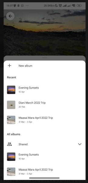 How to Change the Google Photos Album Cover image